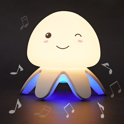 Las medusas del silicón colorean el regalo cambiante de la luz de la noche del humor de la música del contador de tiempo para los niños